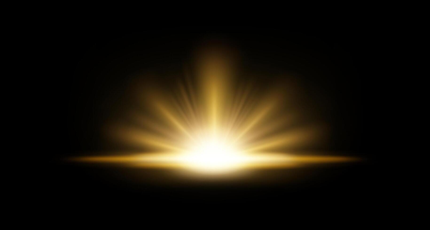 Gold Rays Rising on Dark Background. Suitable For Product Advertising, Product Design, and Other, Vector Illustration