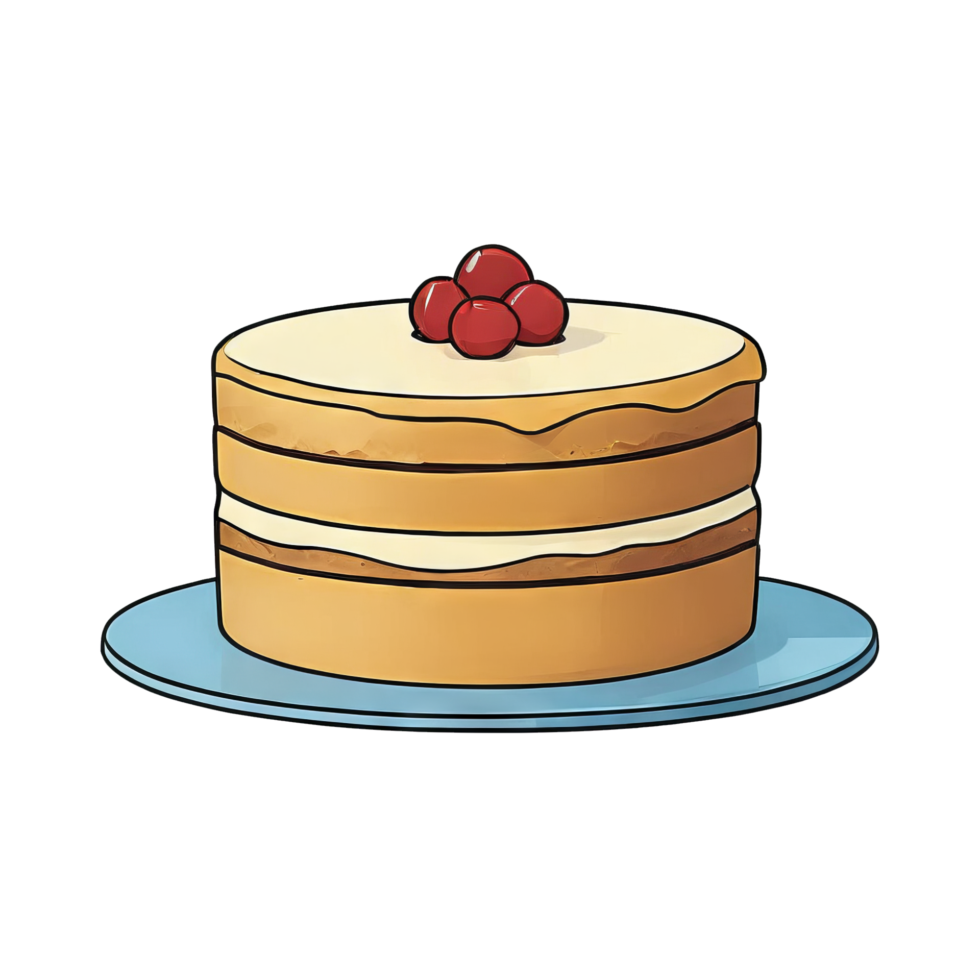 AI Generated Gluten Free Cake Hand Drawn Cartoon Style Illustration ai-generated-gluten-free-cake-hand-drawn-cartoon-style-illustration
