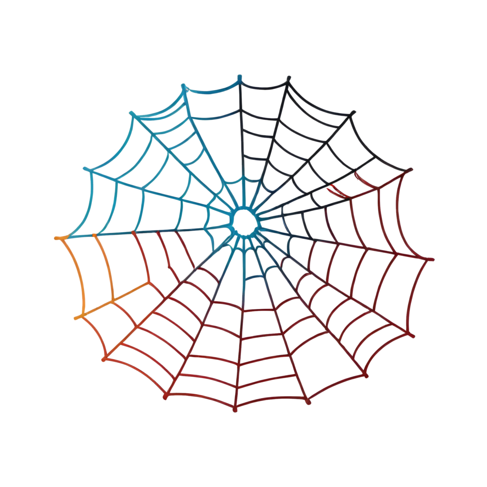 AI generated Cobweb Hand Drawn Cartoon Style Illustration png