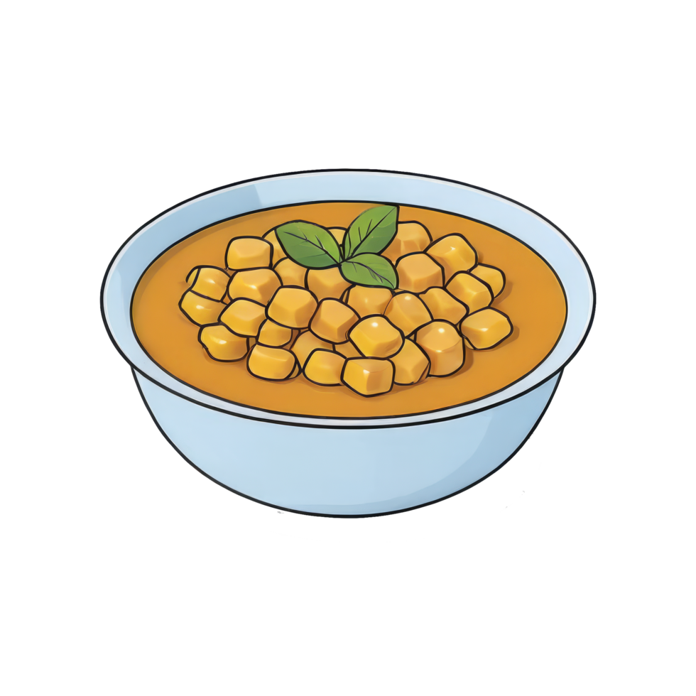 AI generated Chana Dal Hand Drawn Cartoon Style Illustration png