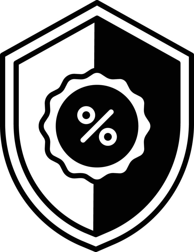 Warranty glyph and line vector illustration