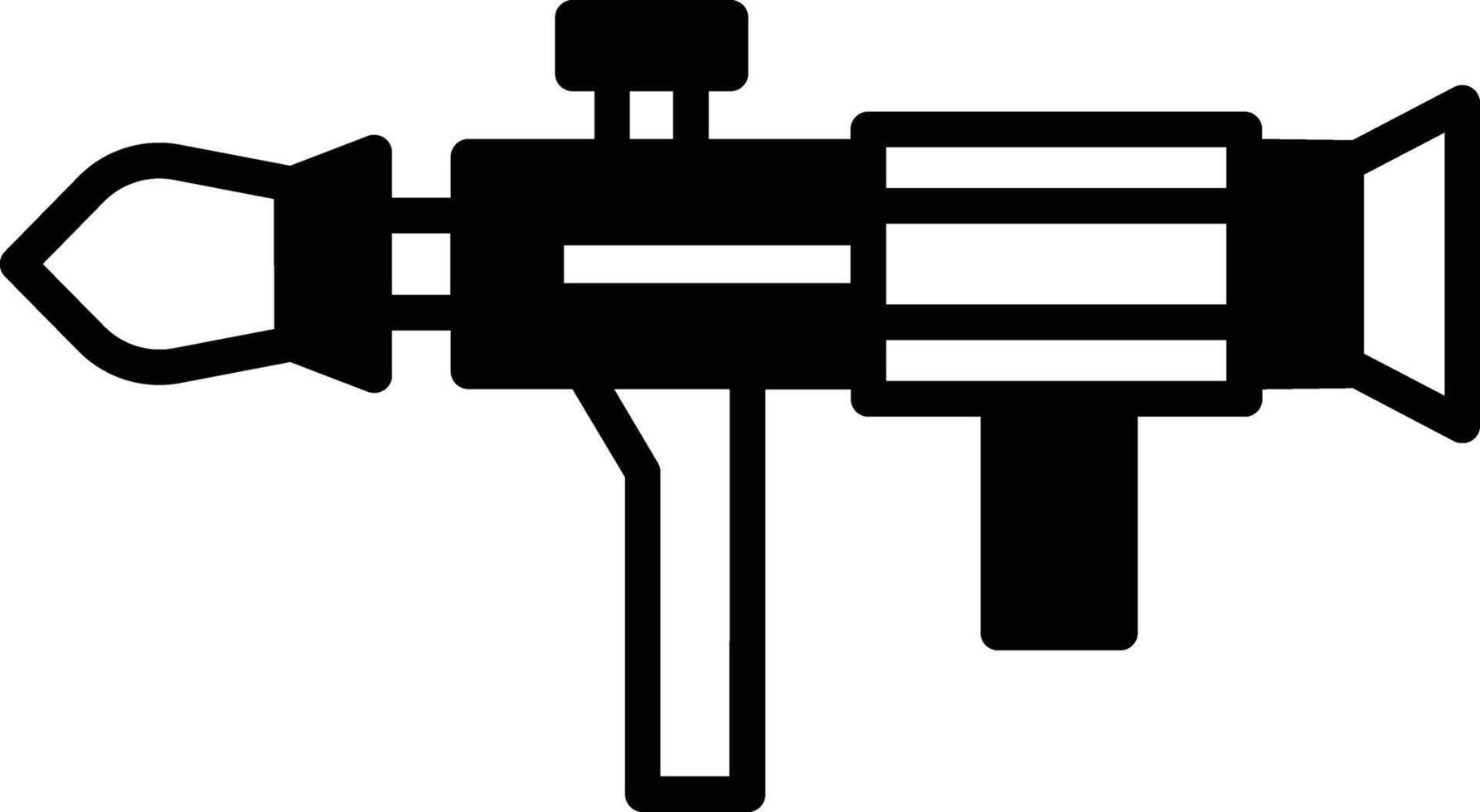 Bazooka glyph and line vector illustration