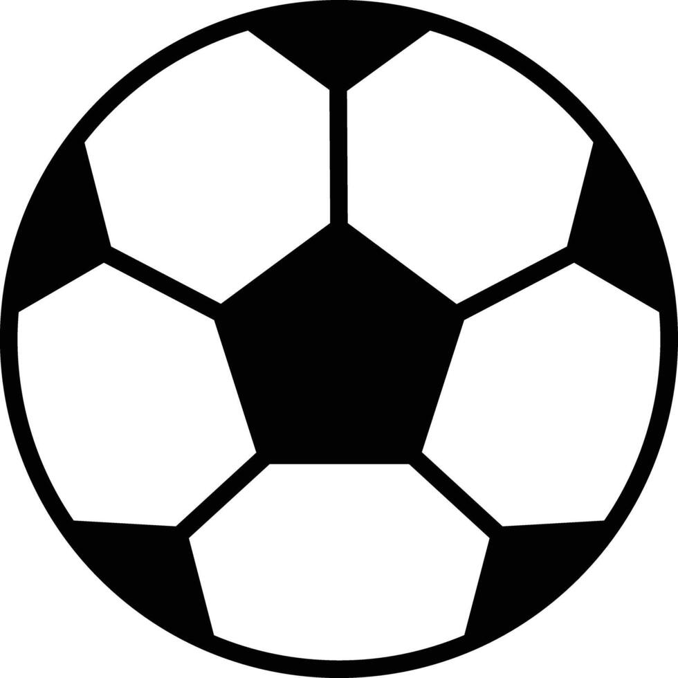 Soccer Ball glyph and line vector illustration