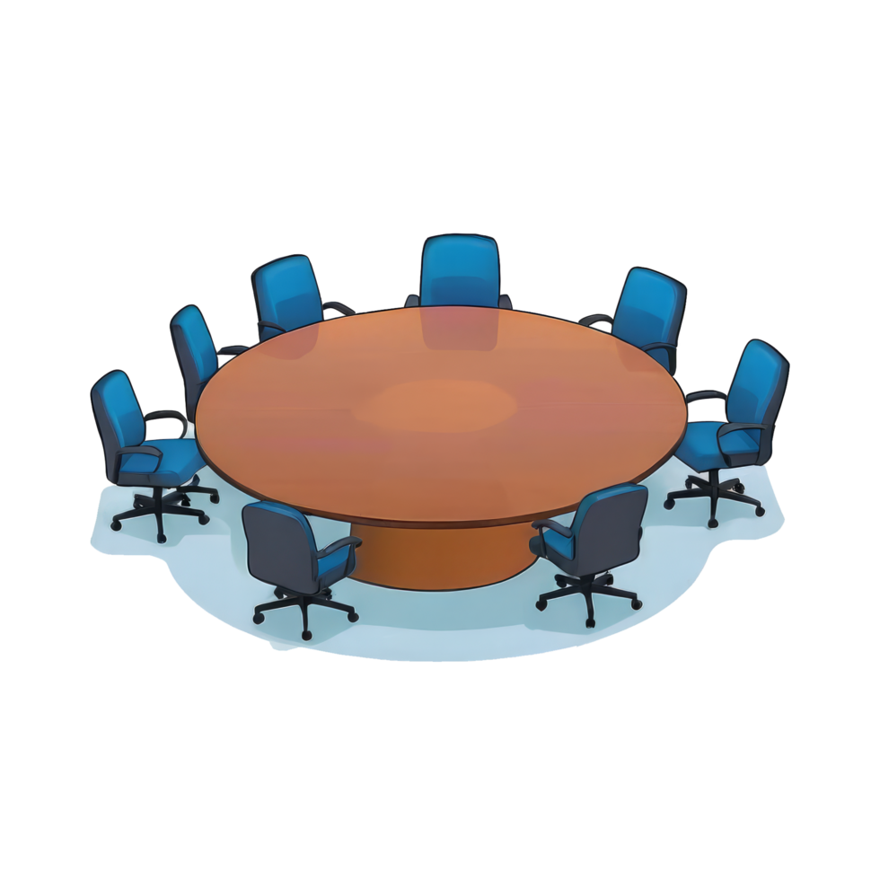 AI generated Meeting Room Hand Drawn Cartoon Style Illustration png