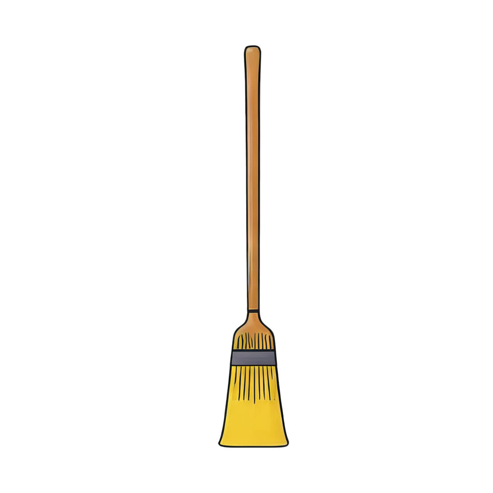 AI generated Broom Hand Drawn Cartoon Style Illustration png