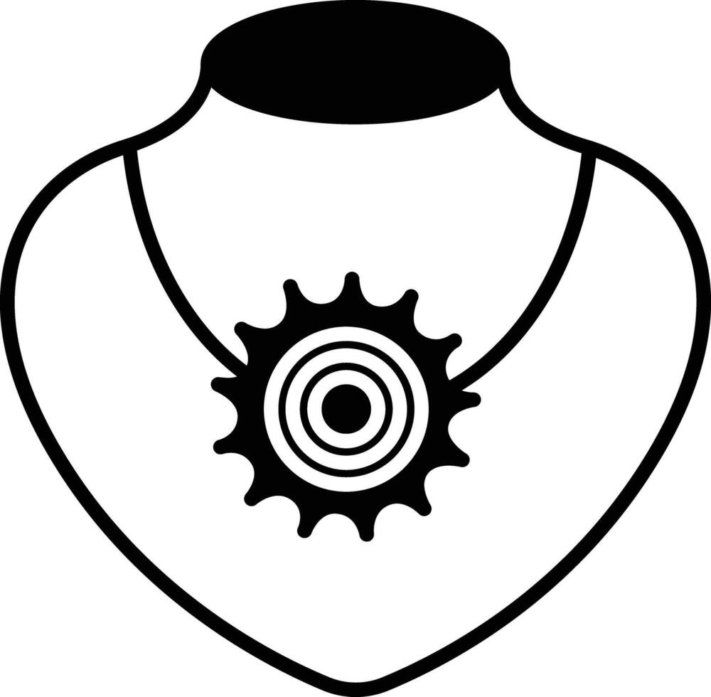 Necklace glyph and line vector illustration