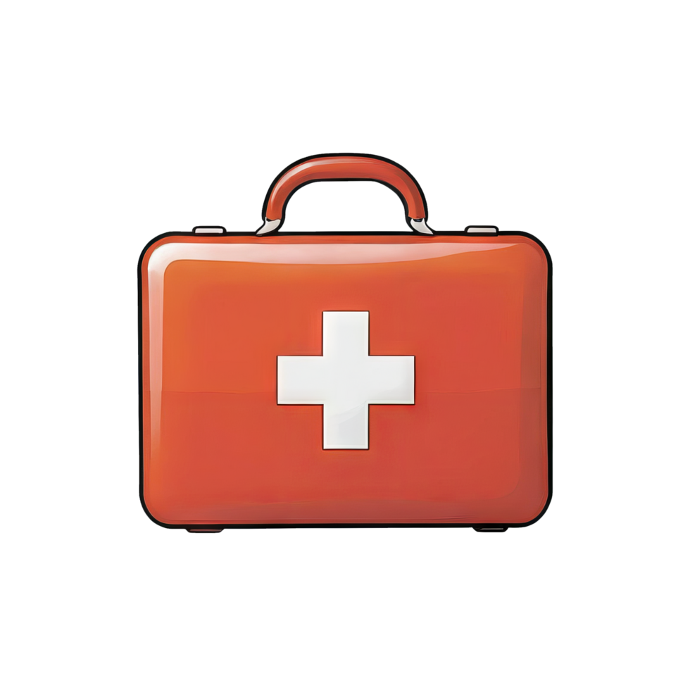 AI generated First Aid Kit Hand Drawn Cartoon Style Illustration png
