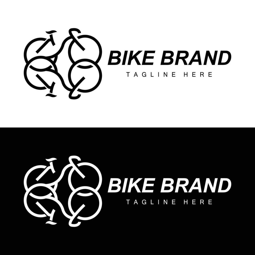 Sport bicycle logo design simple vehicle bike silhouette icon vector