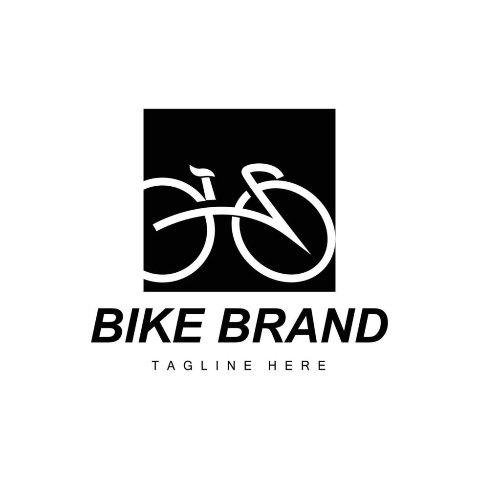 Sport bicycle logo design simple vehicle bike silhouette icon vector