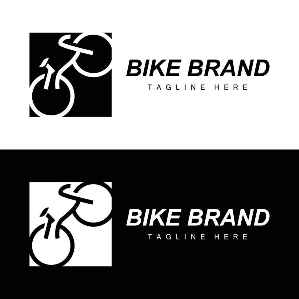Sport bicycle logo design simple vehicle bike silhouette icon vector