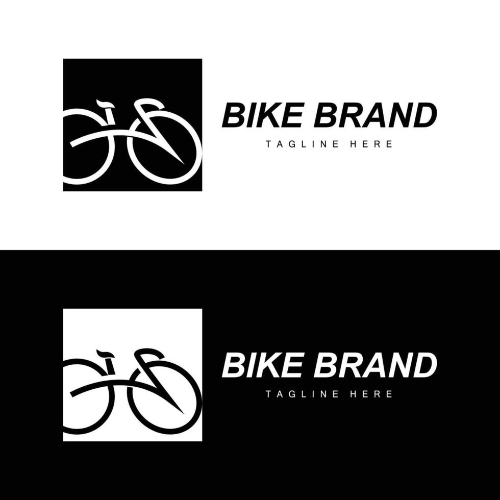 Sport bicycle logo design simple vehicle bike silhouette icon vector