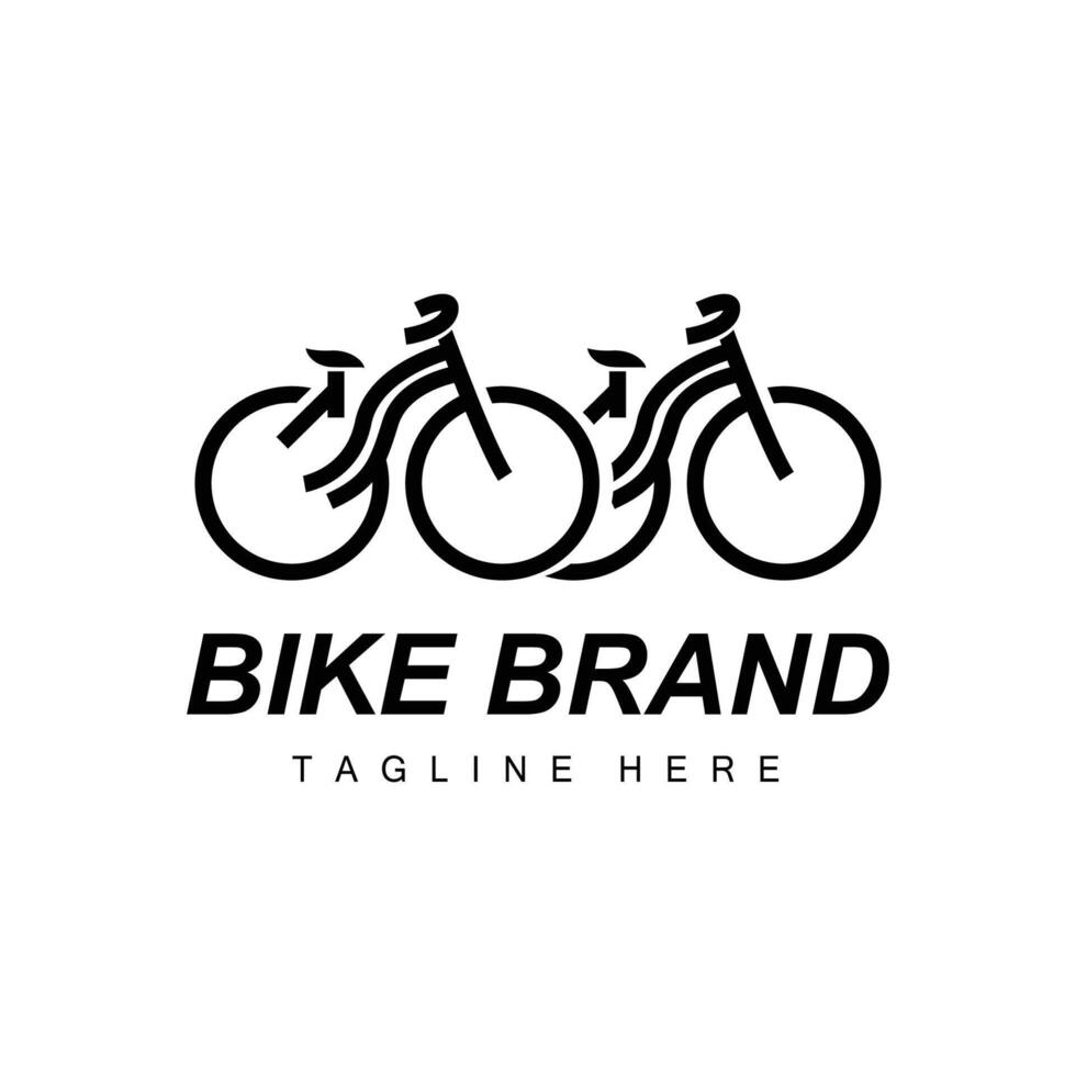 Sport bicycle logo design simple vehicle bike silhouette icon vector