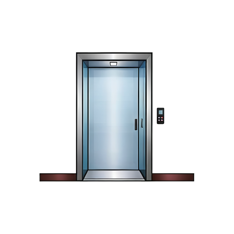 AI generated Elevator Hand Drawn Cartoon Style Illustration png