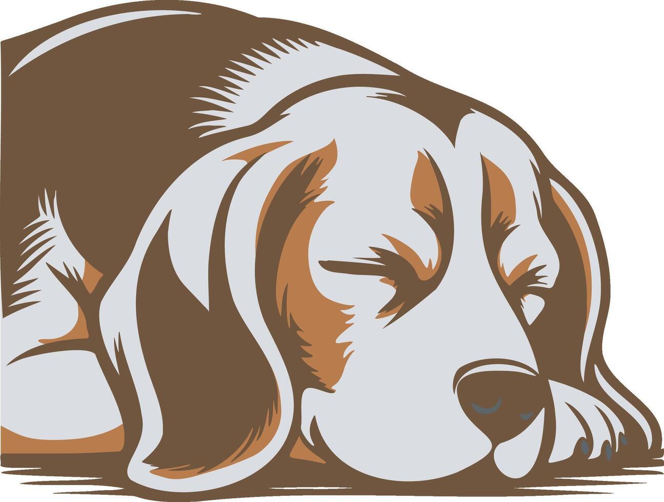 Beagle Dog Illustration. vector