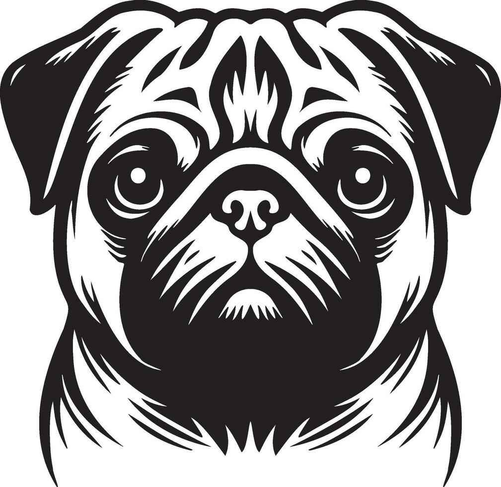 Pug Dog Illustration. vector
