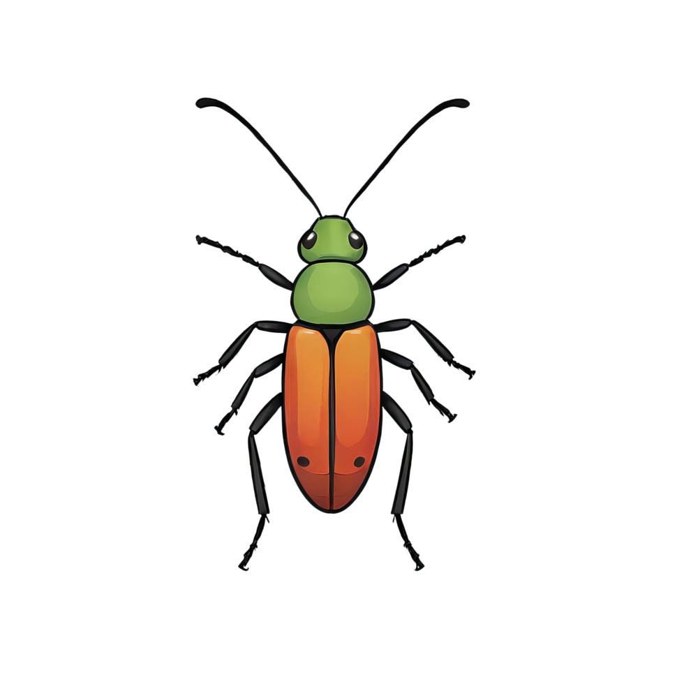 AI generated Insect Hand Drawn Cartoon Style Illustration png