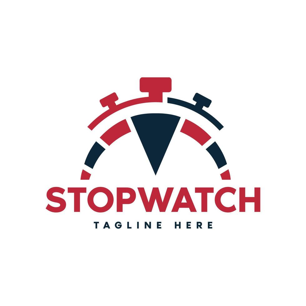 Stopwatch creative modern logo design vector template