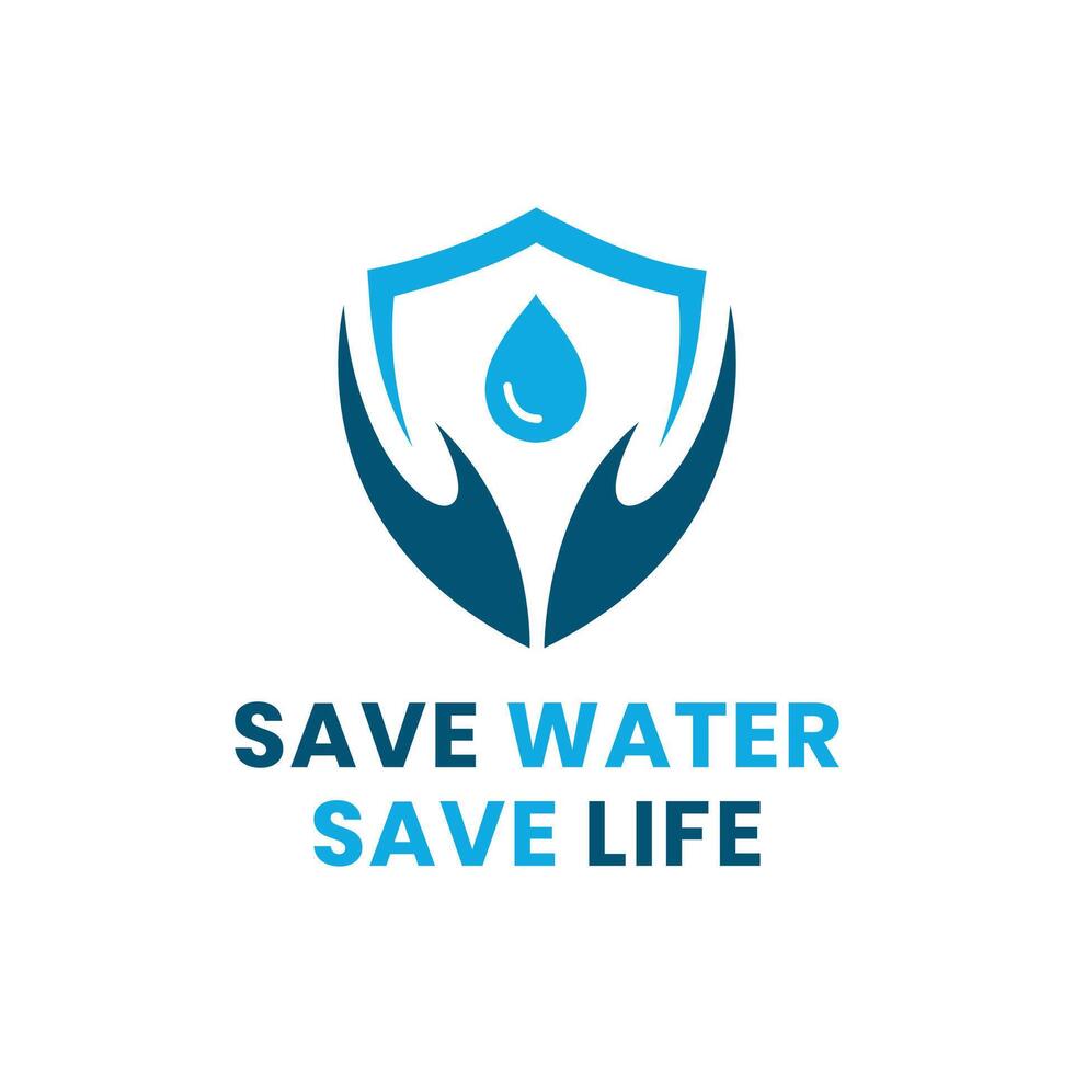 Save water Save life creative modern vector logo design Social media template