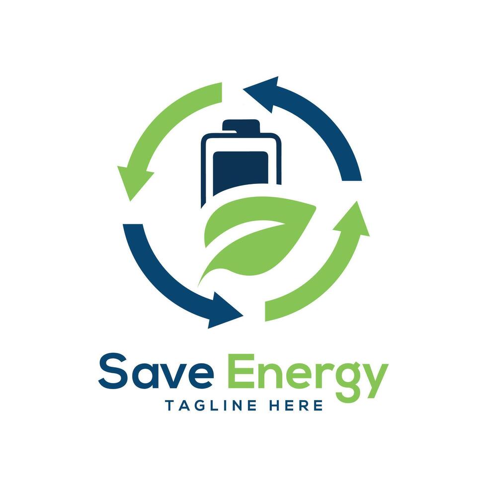 Save Energy Save the world sign creative Logo design vector social media template