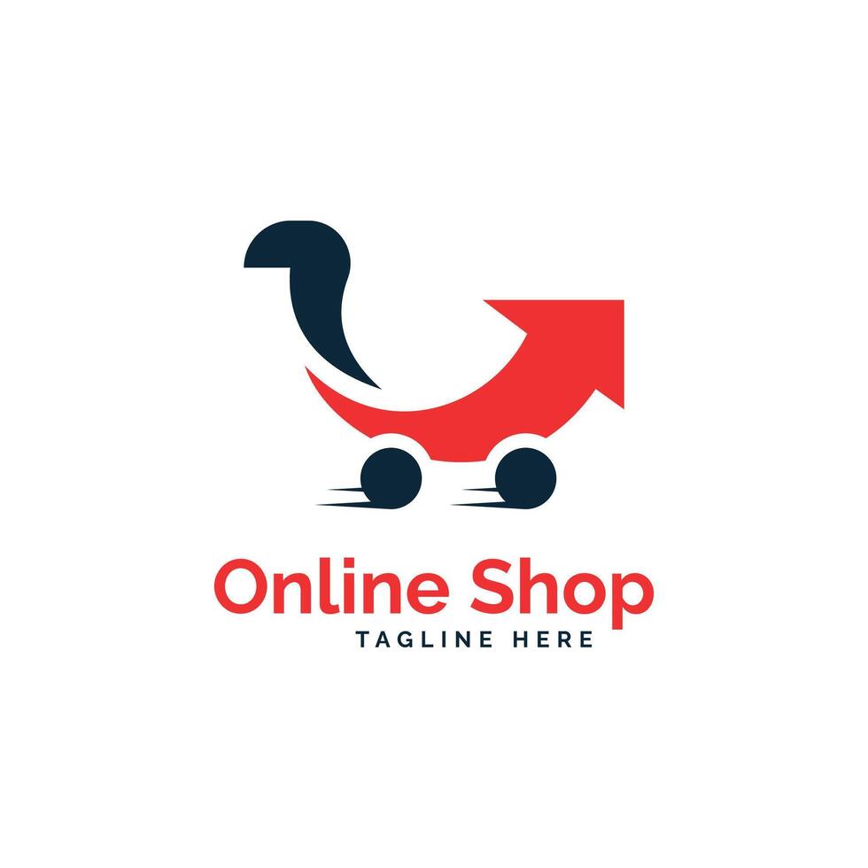 Online Store modern logo design concept for online retail shop vector