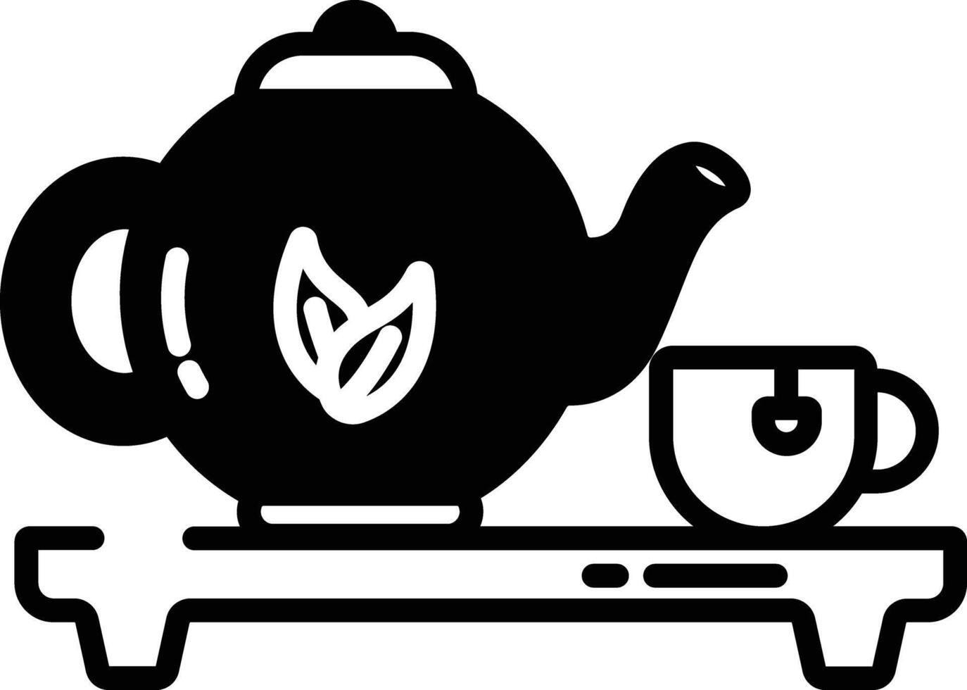 Herbal Tea glyph and line vector illustration