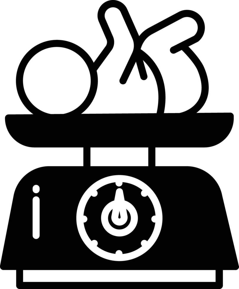 Baby weight glyph and line vector illustration