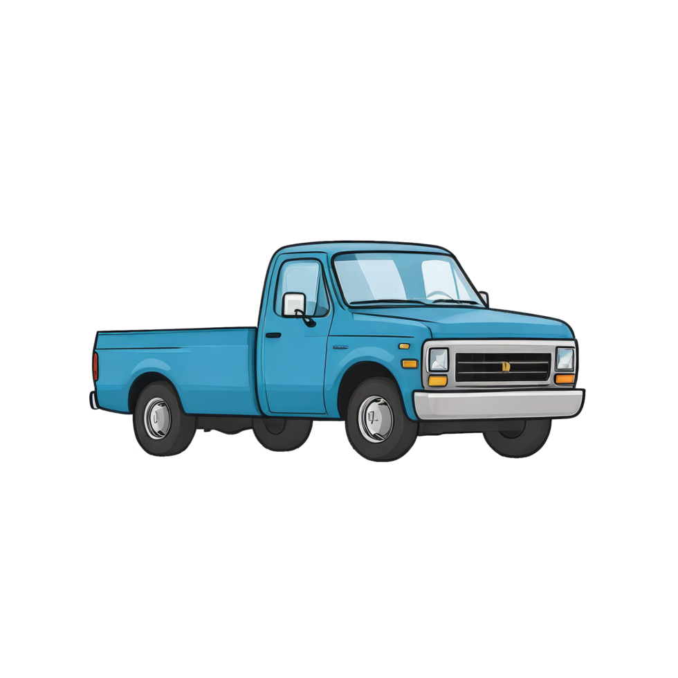 AI generated Truck Hand Drawn Cartoon Style Illustration png