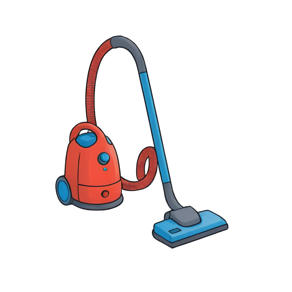 AI generated Vacuum Cleaner Hand Drawn Cartoon Style Illustration png