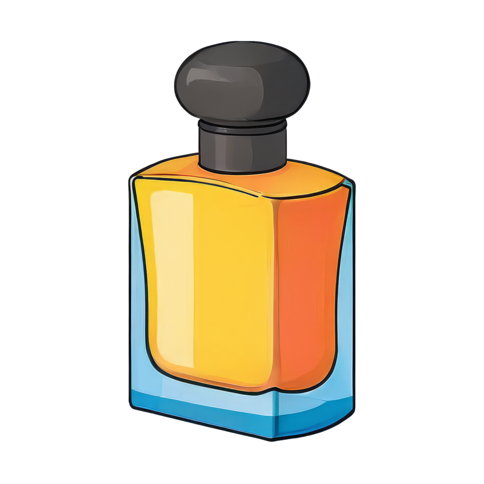 AI generated Perfume Hand Drawn Cartoon Style Illustration png