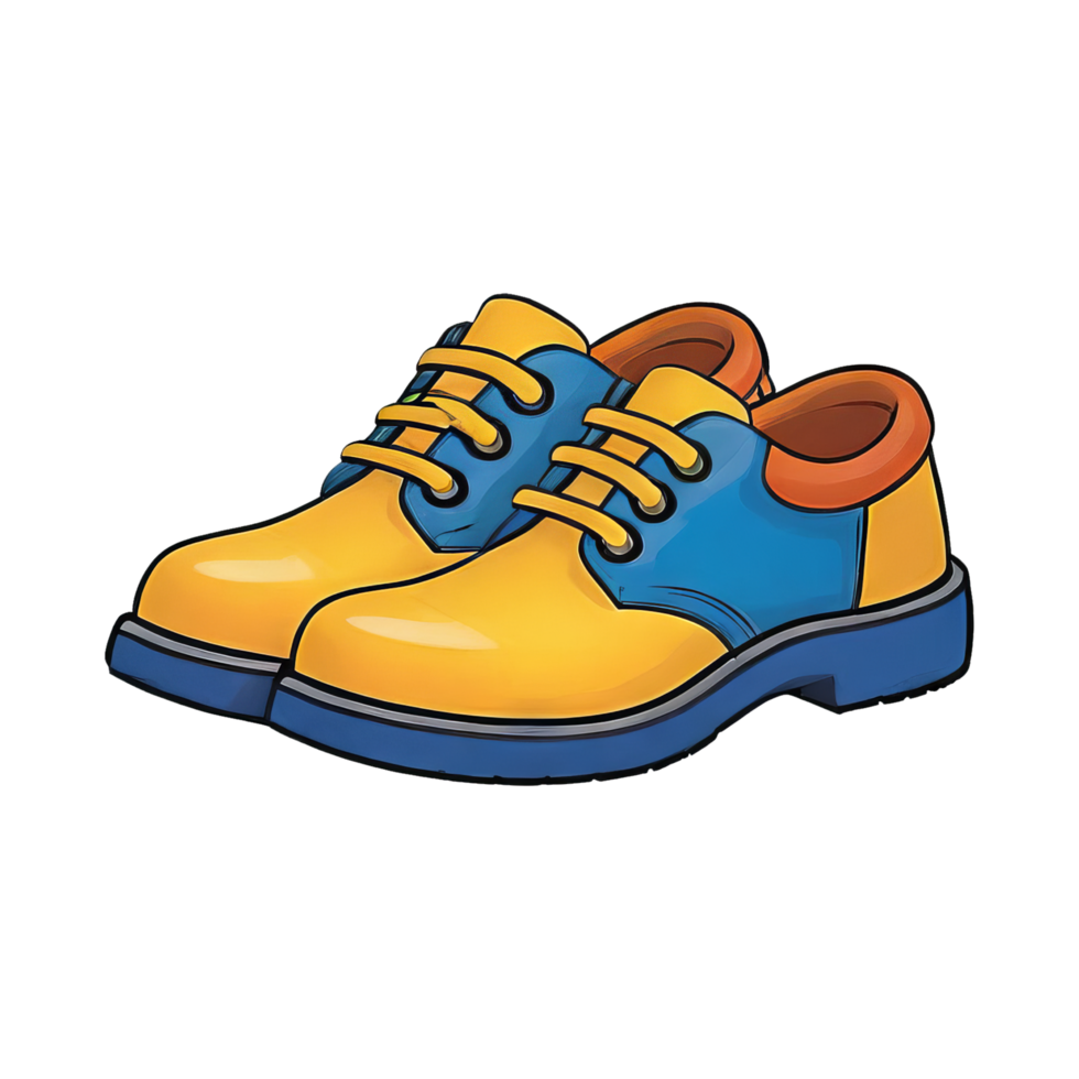 AI generated Safety Shoes Hand Drawn Cartoon Style Illustration png