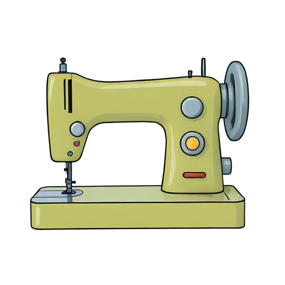 AI generated Sewing Machine Hand Drawn Cartoon Style Illustration png