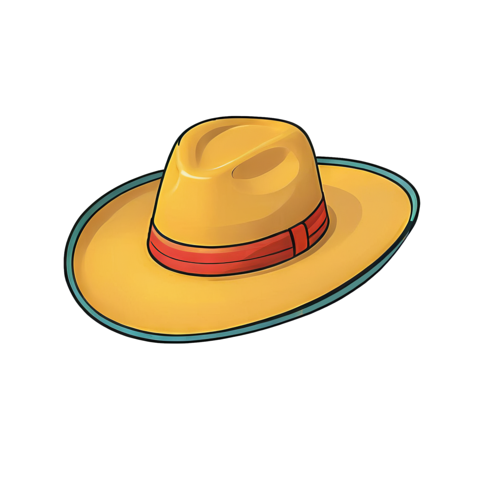 AI generated Sombrero Hand Drawn Cartoon Style Illustration png