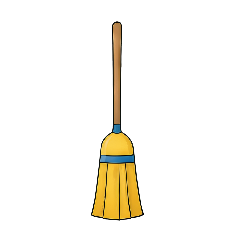 AI generated Brooms Hand Drawn Cartoon Style Illustration png