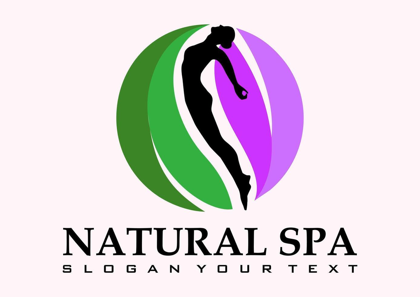 natural spa idea vector logo diseño