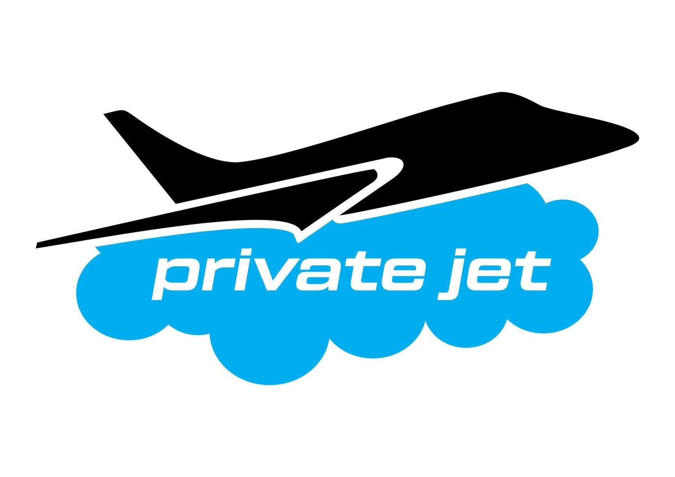 privat jet idea vector logo design