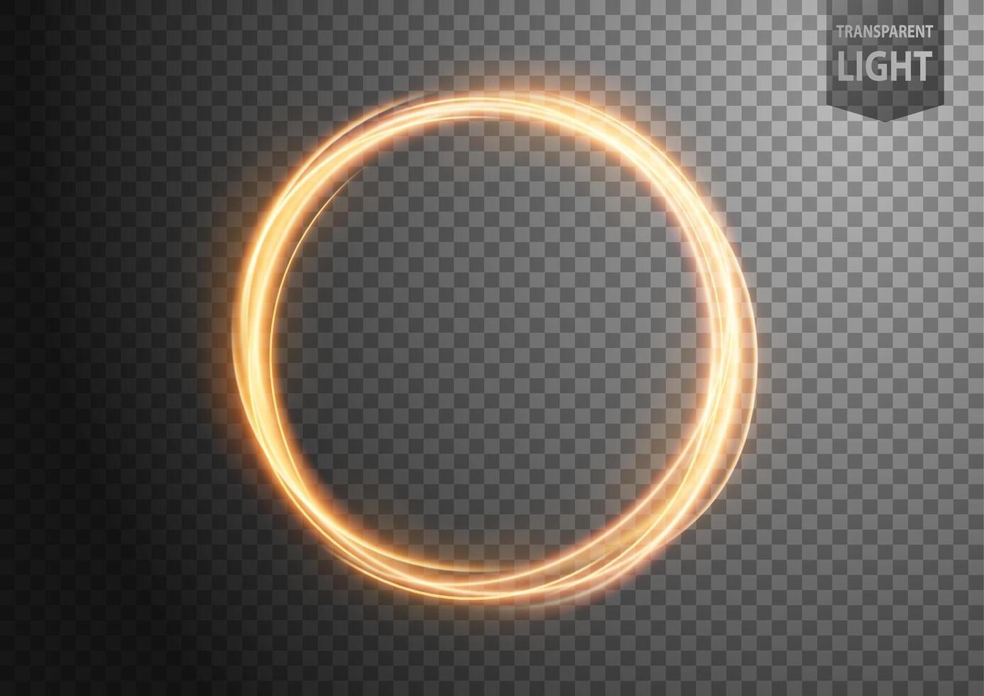 Abstract Gold Ring of Light with A Background, Isolated and Easy to Edit, Vector Illustration