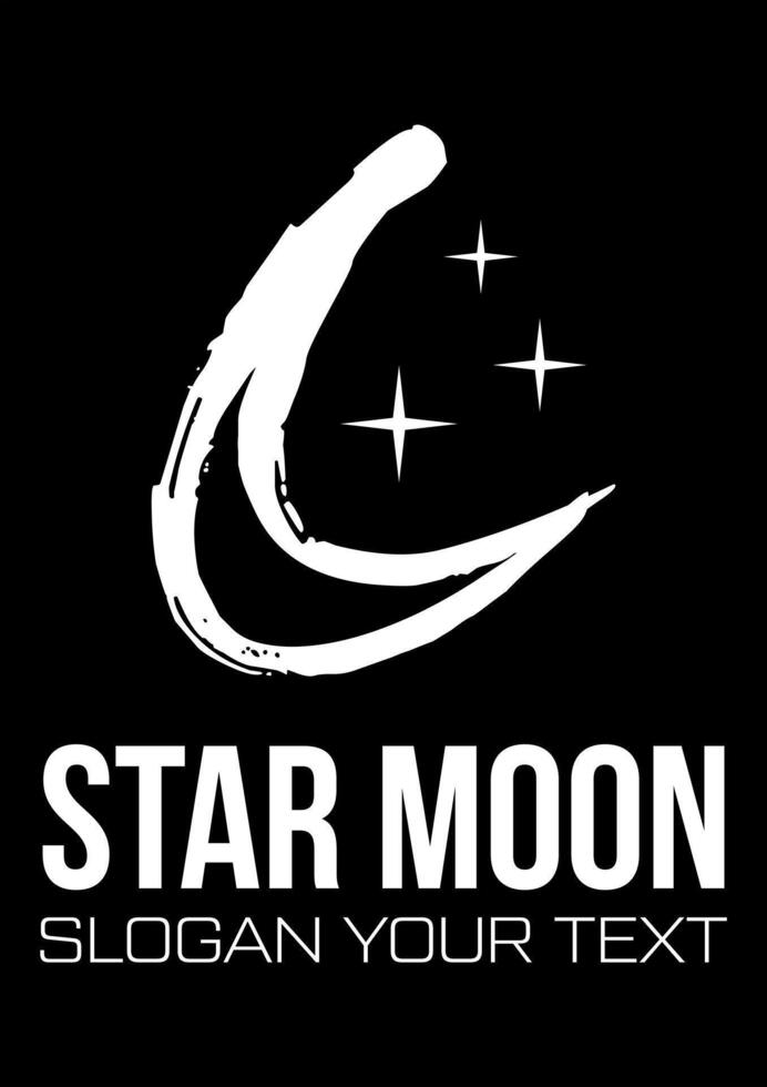 star moon idea vector logo design