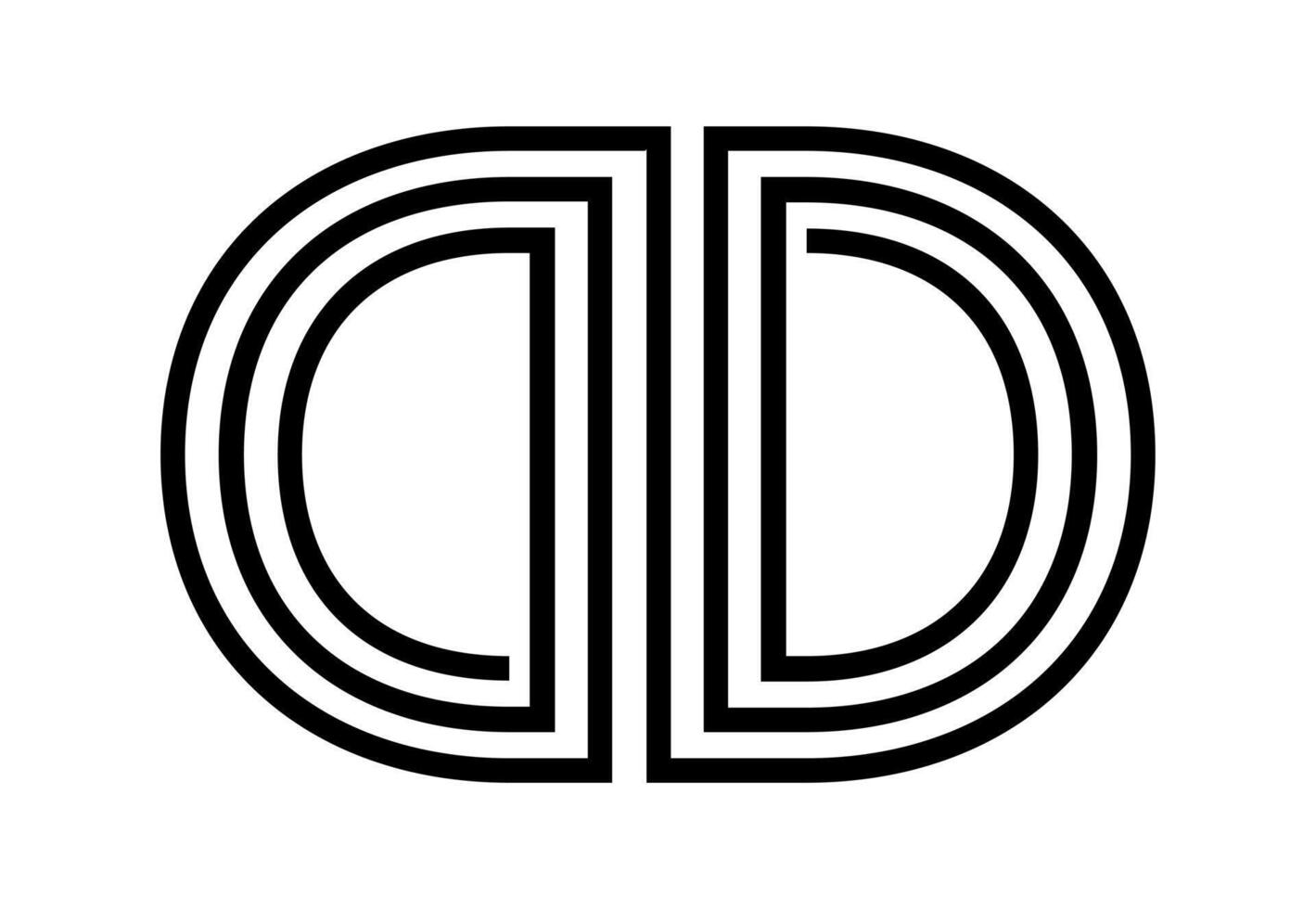 initial dd line idea vector logo design