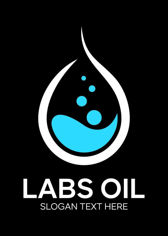 laboratorios petróleo idea vector logo diseño