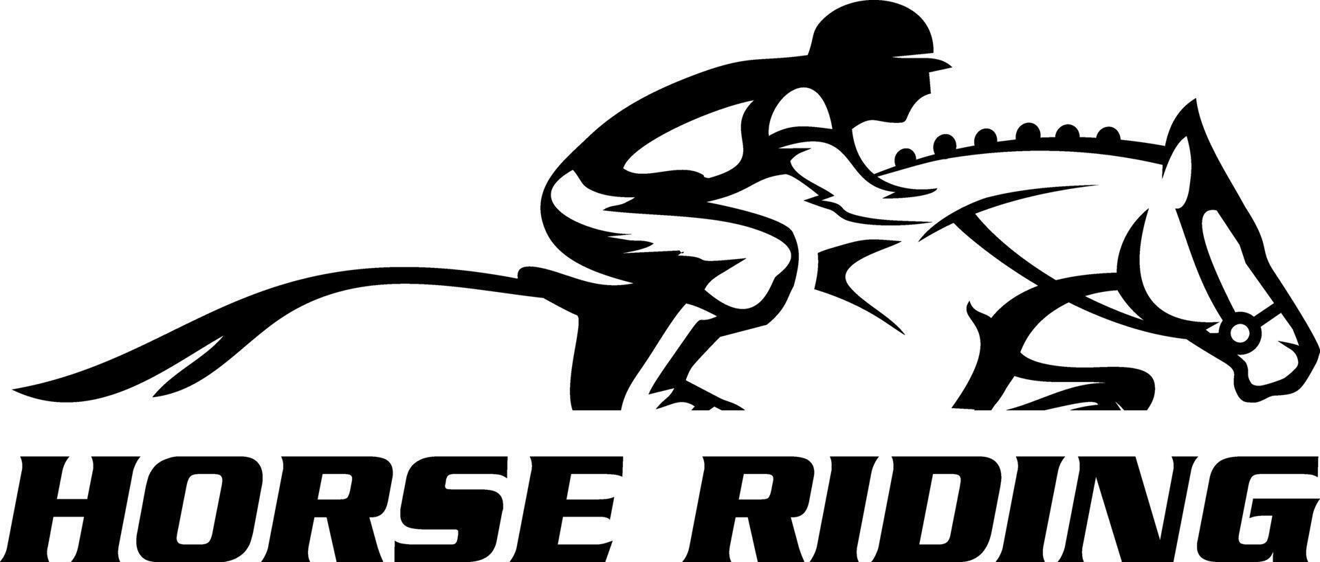 horse racing idea vector logo design