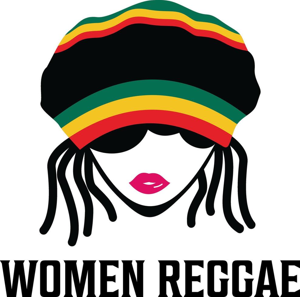 reggae women idea vector logo design