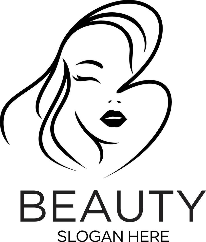 initial b beauty logo design with style and creative vector