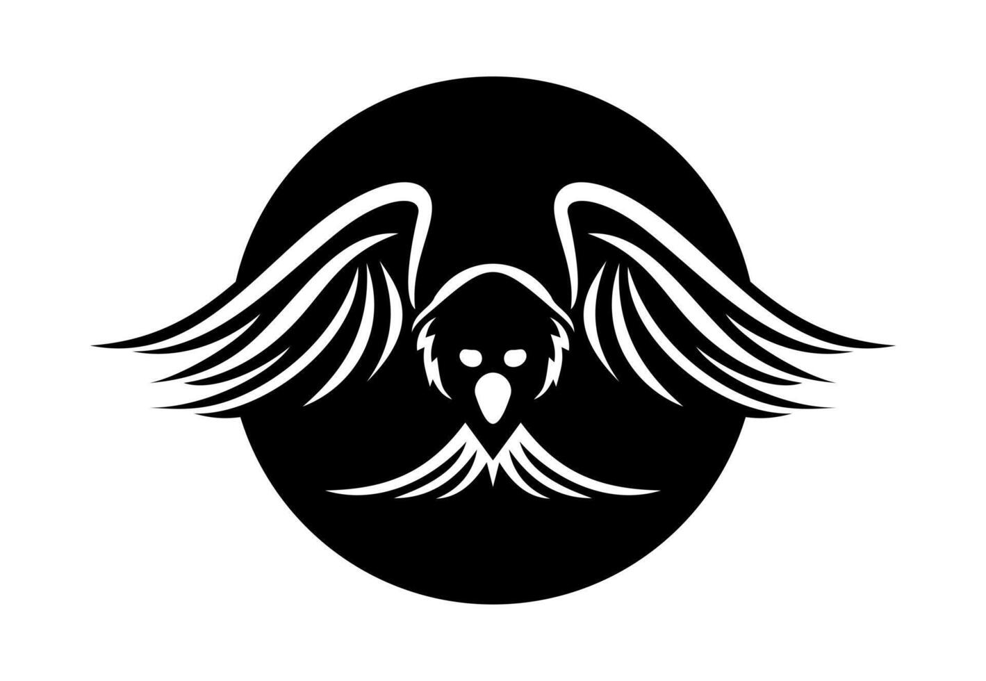 night bird idea vector logo design