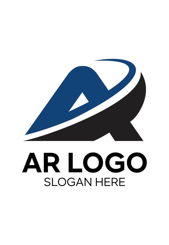 initial AR idea vector logo design