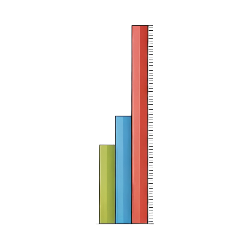 AI generated Growth Chart Hand Drawn Cartoon Style Illustration png