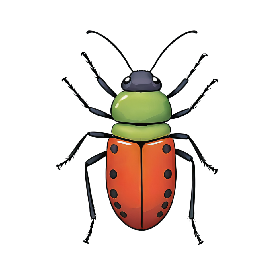 AI generated Bug Hand Drawn Cartoon Style Illustration png