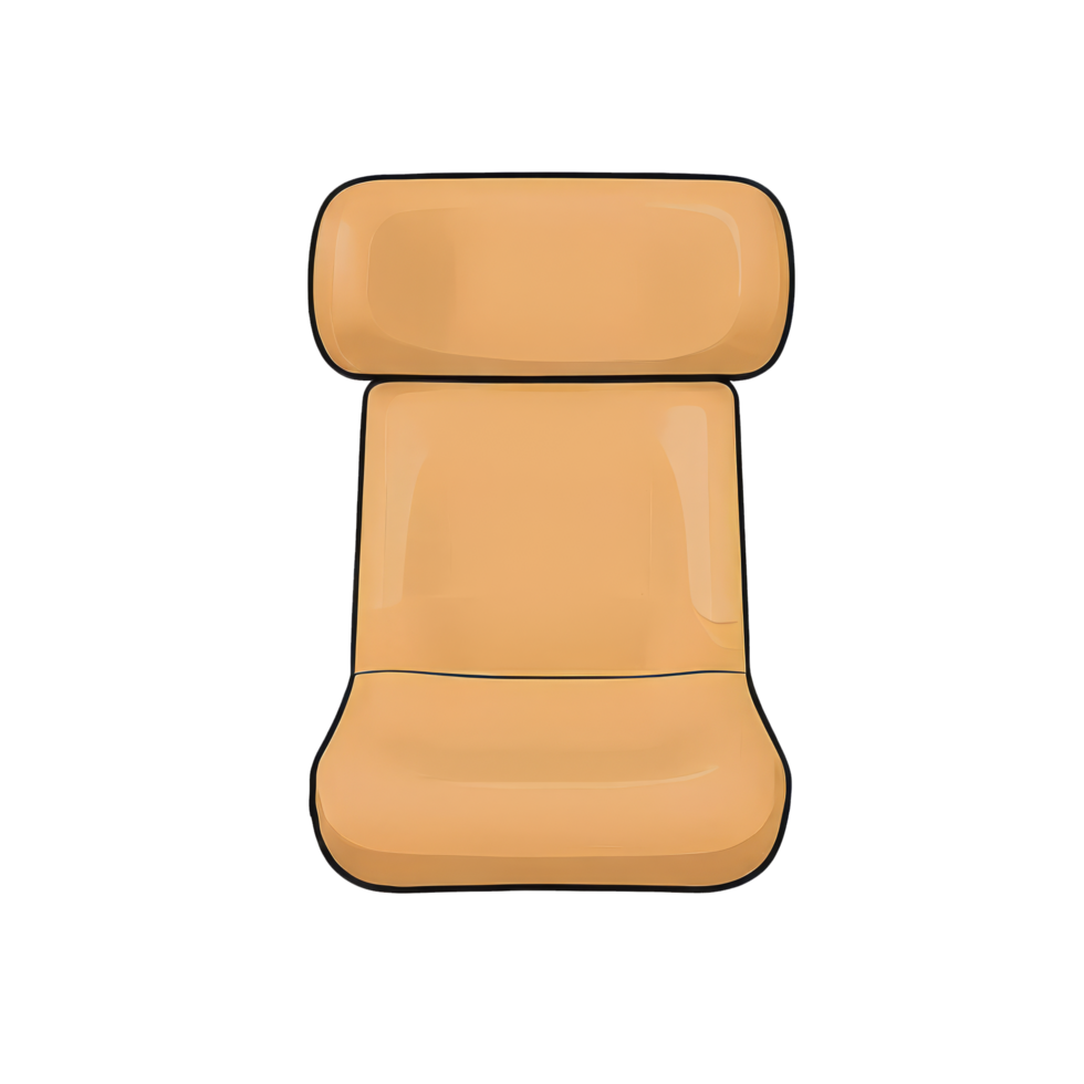 AI generated Headrest Seat Hand Drawn Cartoon Style Illustration png
