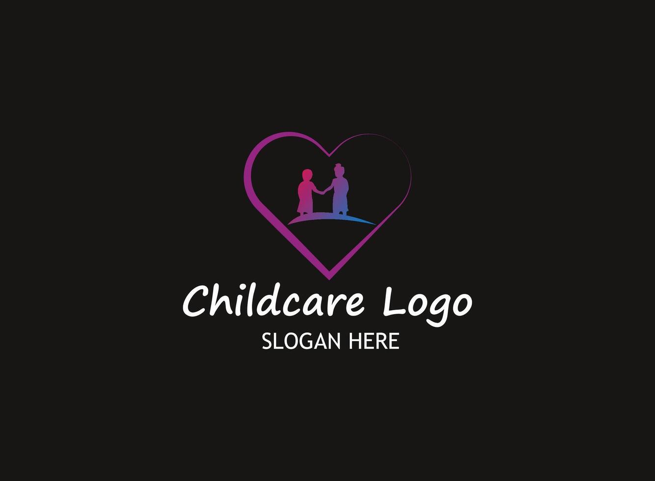 Iconic emblem portraying happiness and growth, capturing the essence of childcare excellence. vector