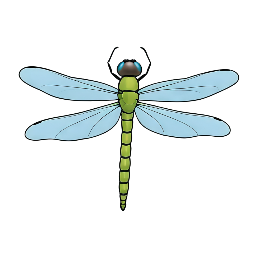 ai generiert Libelle Hand gezeichnet Karikatur Stil Illustration png