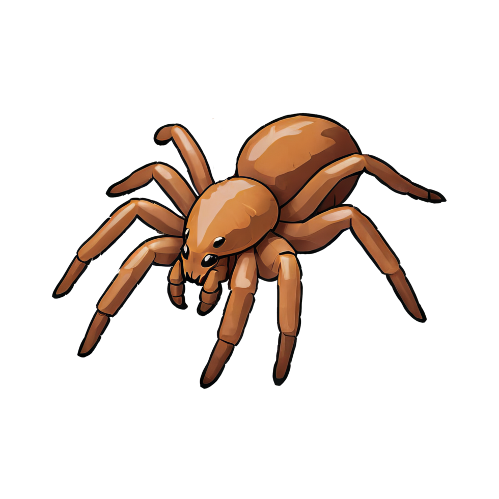 ai gegenereerd tarantula hand- getrokken tekenfilm stijl illustratie png